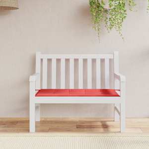 Blazina za vrtno klop rdeča 100x50x3 cm oxford tkanina