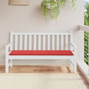 Blazina za vrtno klop rdeča 150x50x3 cm oxford tkanina