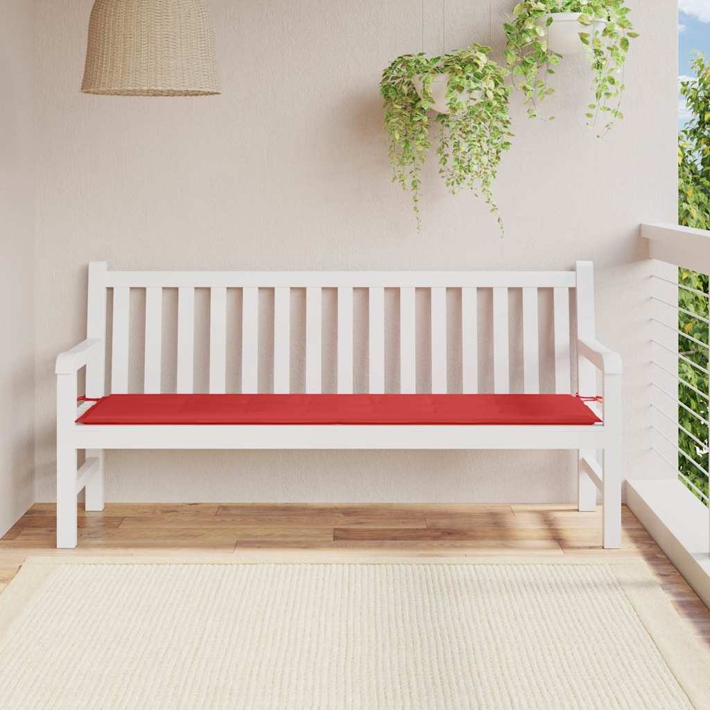 Hynde Til Havebænk Oxfordstof - Rød / 180 x 50 x 3 cm