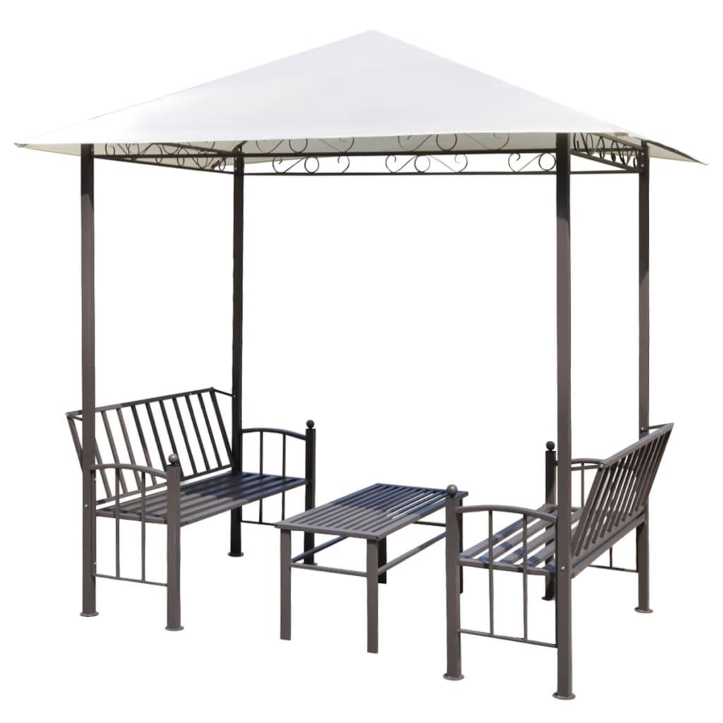 

vidaXL Garden Pavilion with Table and Benches 8.2'x4.9'x7.9'