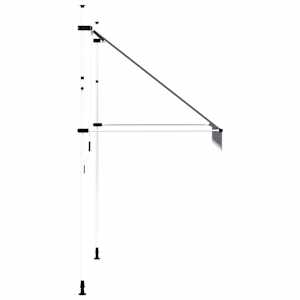 Ručně zatahovací markýza 200 cm modro-bílé pruhy - obrázek 4