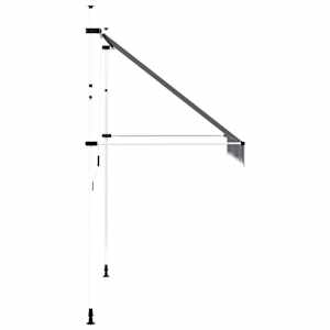 Ručně zatahovací markýza 250 cm modro-bílé pruhy - obrázek 4