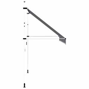 Ručně zatahovací markýza 300 cm modro-bílé pruhy - obrázek 4