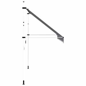 Ručně zatahovací markýza 350 cm modro-bílé pruhy - obrázek 4