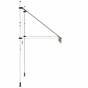 Ručně zatahovací markýza 200 cm žluto-modré pruhy - obrázek 4