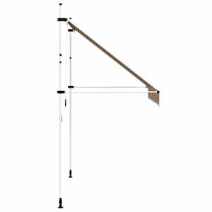 Ručně zatahovací markýza 250 cm žluto-modré pruhy - obrázek 4