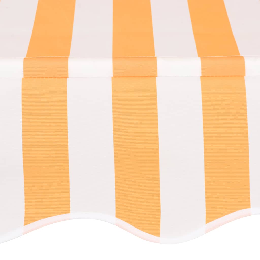 Narancssárga-fehér csíkos kézzel feltekerhető napellenző 200 cm 