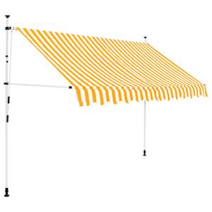Ručně zatahovací markýza 250 cm oranžovo-bílé pruhy - obrázek 1