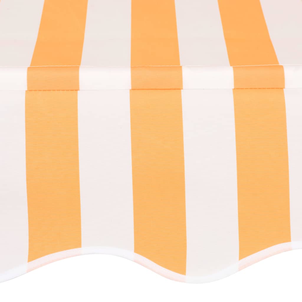 Narancssárga-fehér csíkos kézzel feltekerhető napellenző 300 cm 