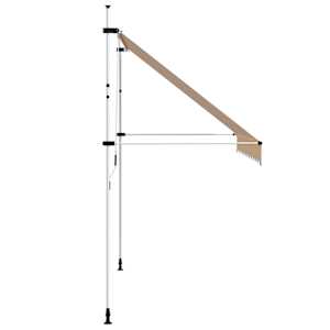 Ručně zatahovací markýza 300 cm oranžovo-bílé pruhy - obrázek 4