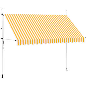 Ručně zatahovací markýza 350 cm oranžovo-bílé pruhy - obrázek 2