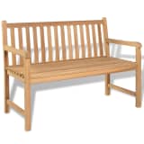 vidaXL Trädgårdsbänk 120 cm teak