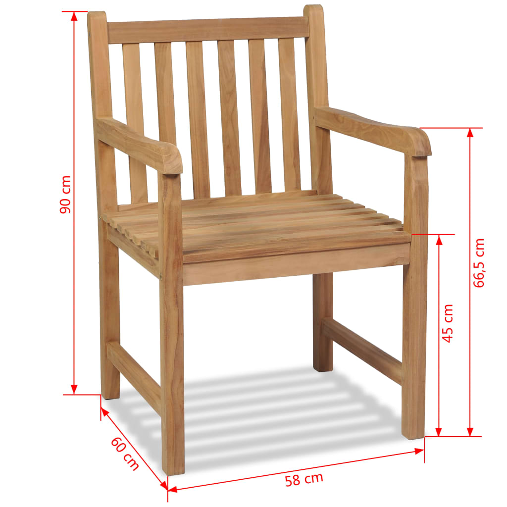 2 db tömör tíkfa kültéri szék 
