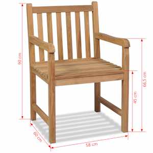 Zahradní židle 2 ks masivní teak - obrázek 7