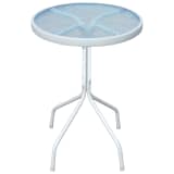 vidaXL Mesa de jardín de acero 50x71 cm redonda gris