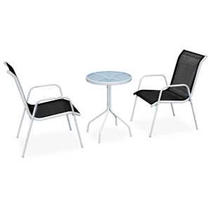 vidaXL 3-osaline bistrookomplekt teras, must