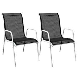 3dílný bistro set ocelový černý - obrázek 4