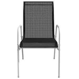 3dílný bistro set ocelový černý - obrázek 6