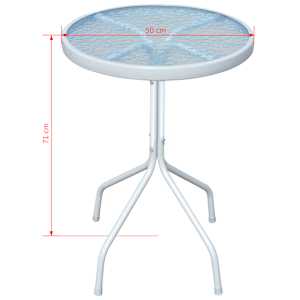 3dílný bistro set ocelový černý - obrázek 10