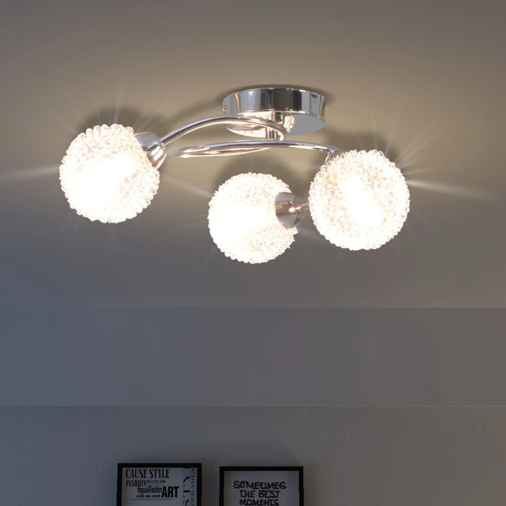 vidaXL Lampă de plafon cu 3 becuri LED G9 120 W vidaxl.ro
