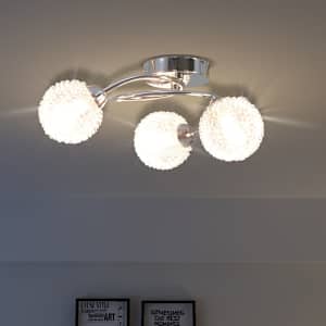 Stropní svítidlo se 3 LED žárovkami G9 120 W