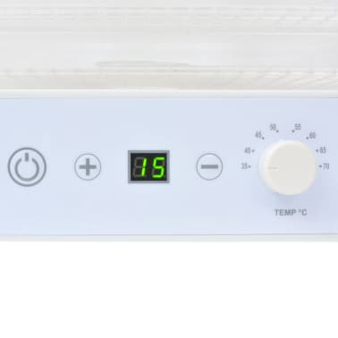 vidaXL Déshydrateur alimentaire avec 6 plateaux 250 W Blanc