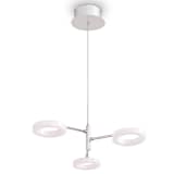 vidaXL Lampe suspendue LED avec 3 lumières Blanche chaude