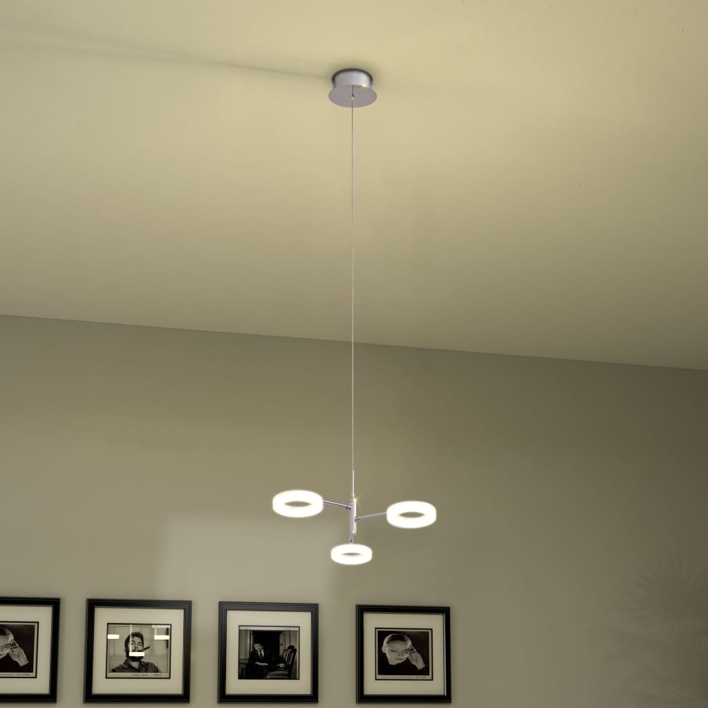 vidaXL Lustră cu LED cu 3 lumini, alb cald vidaxl.ro