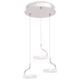vidaXL Lampe suspendue LED avec 3 lumières Blanche chaude