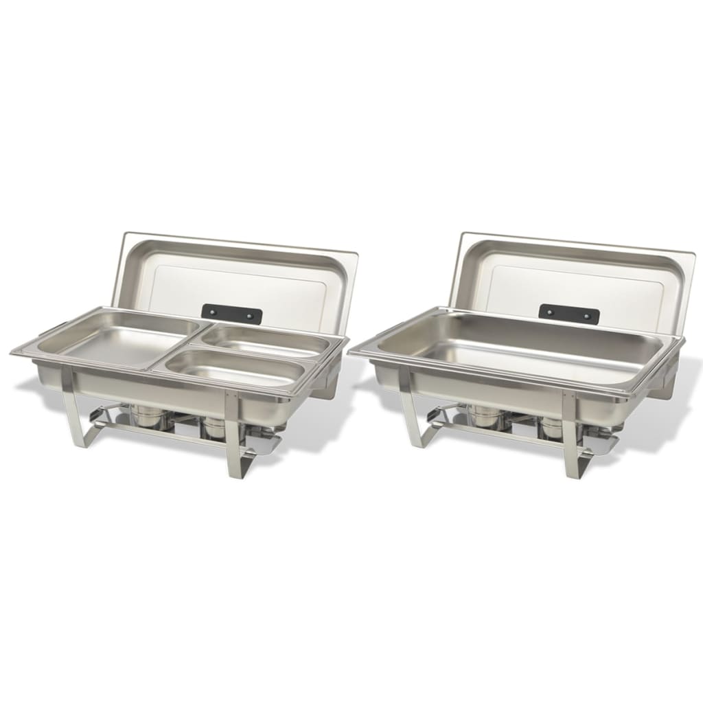 Thumbnail - vidaXL Chafing Dish Set 2-tlg. Edelstahl