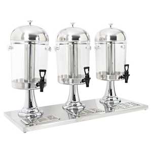 Trojni dispenzer za sok nerjaveče jeklo 3 x 8 L