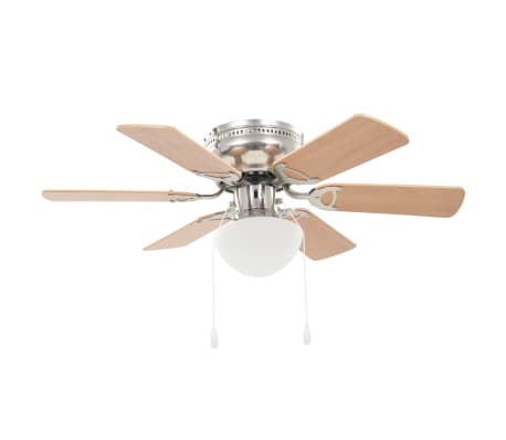 Details About Vidaxl Ornate Ceiling Fan With Light 82cm Light Brown 3 Speed Levels Decor