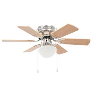 Ozdobný stropní ventilátor se světlem 82 cm světle hnědý - obrázek 2