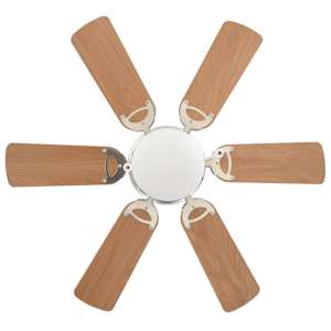 Ozdobný stropní ventilátor se světlem 82 cm světle hnědý - obrázek 4