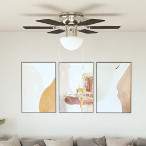 Ozdobný stropní ventilátor se světlem 82 cm tmavě hnědý