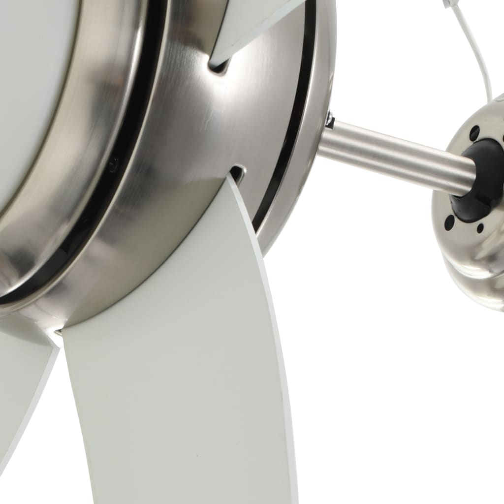 Ozdobný stropní ventilátor se světlem 128 cm bílý