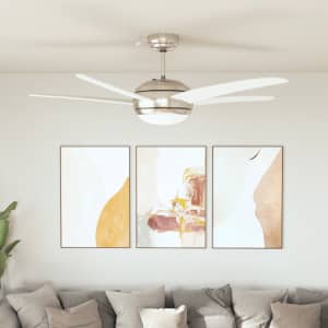 Ozdobný stropní ventilátor se světlem 128 cm bílý - obrázek 1