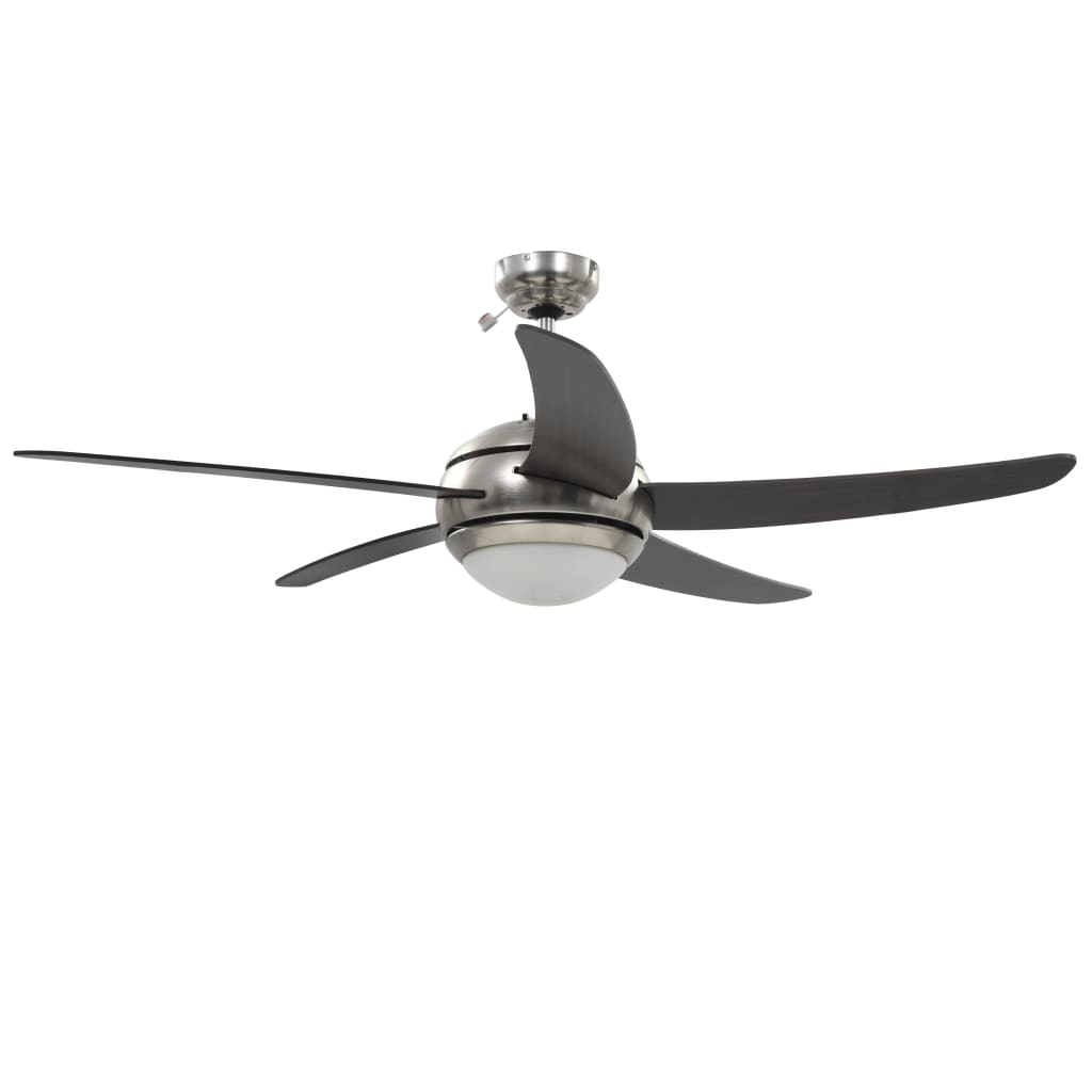  Ozdobný stropný ventilátor s osvetlením, 128 cm, hnedý