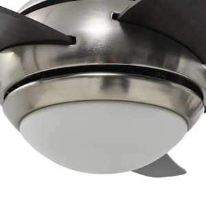 Ozdobný stropní ventilátor se světlem 128 cm hnědý - obrázek 9