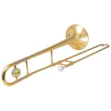 vidaXL Trombón latón amarillo lacado en oro Bb