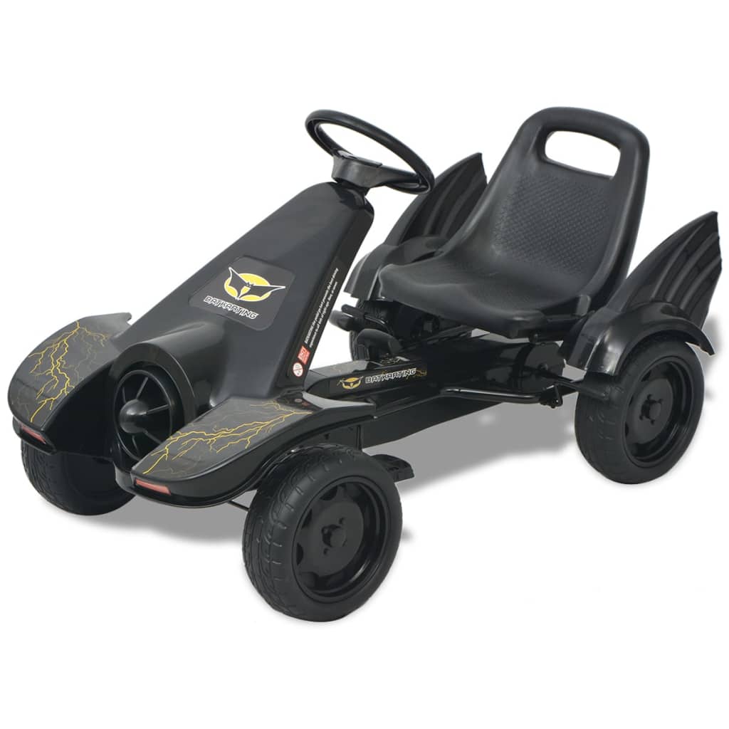 vidaXL Pedal Go-Kart mit verstellbarem Sitz Schwarz