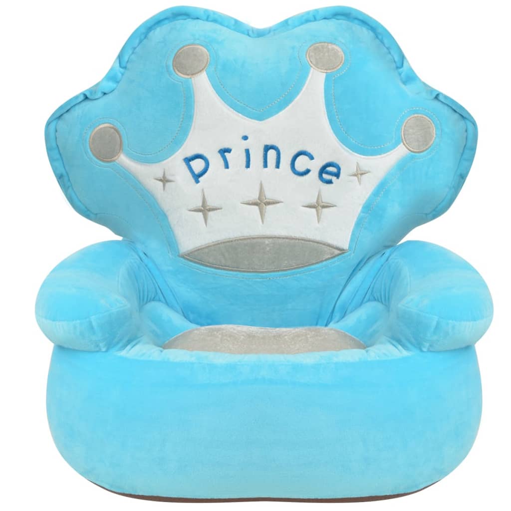 Plyšové dětské křeslo Prince modré
