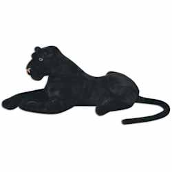 vidaXL Panth&egrave;re en peluche Noir XXL