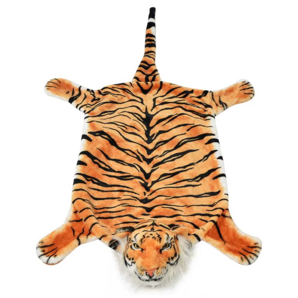 Petrashop  Plyšový koberec tygr 144 cm hnědý