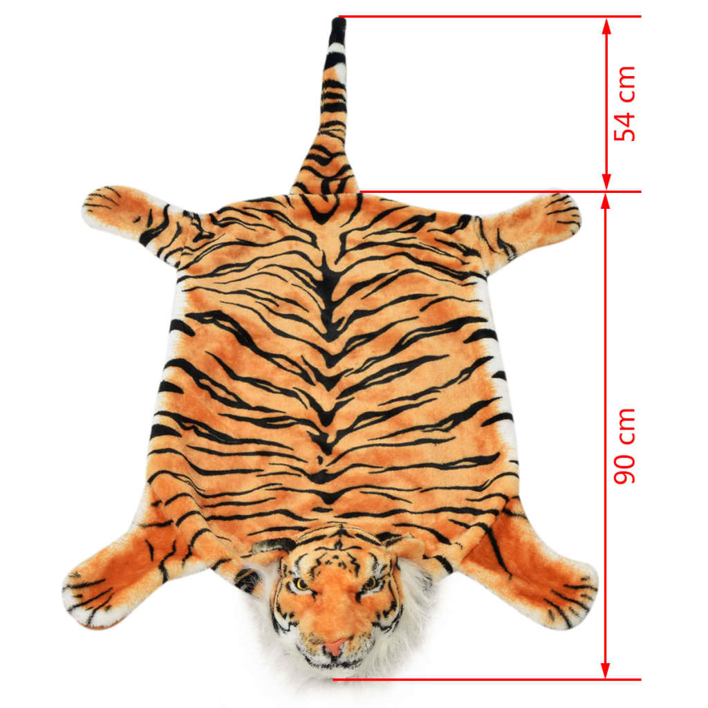 Petrashop  Plyšový koberec tygr 144 cm hnědý