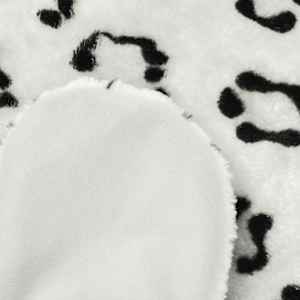 Plyšový koberec leopard 139 cm bílý - obrázek 3