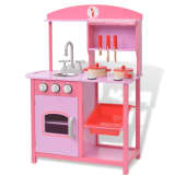 vidaXL Pink fa játékkonyha 60x27x83 cm
