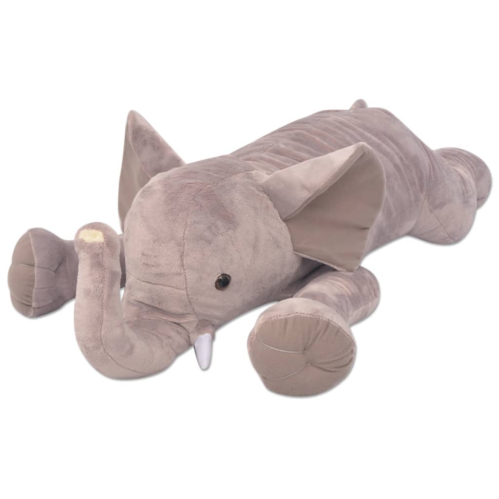 vidaXL Elefant de pluș de jucărie XXL, 95 cm