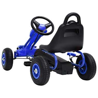vidaXL Kart a pedais com pneus pneumáticos azul[4/7]