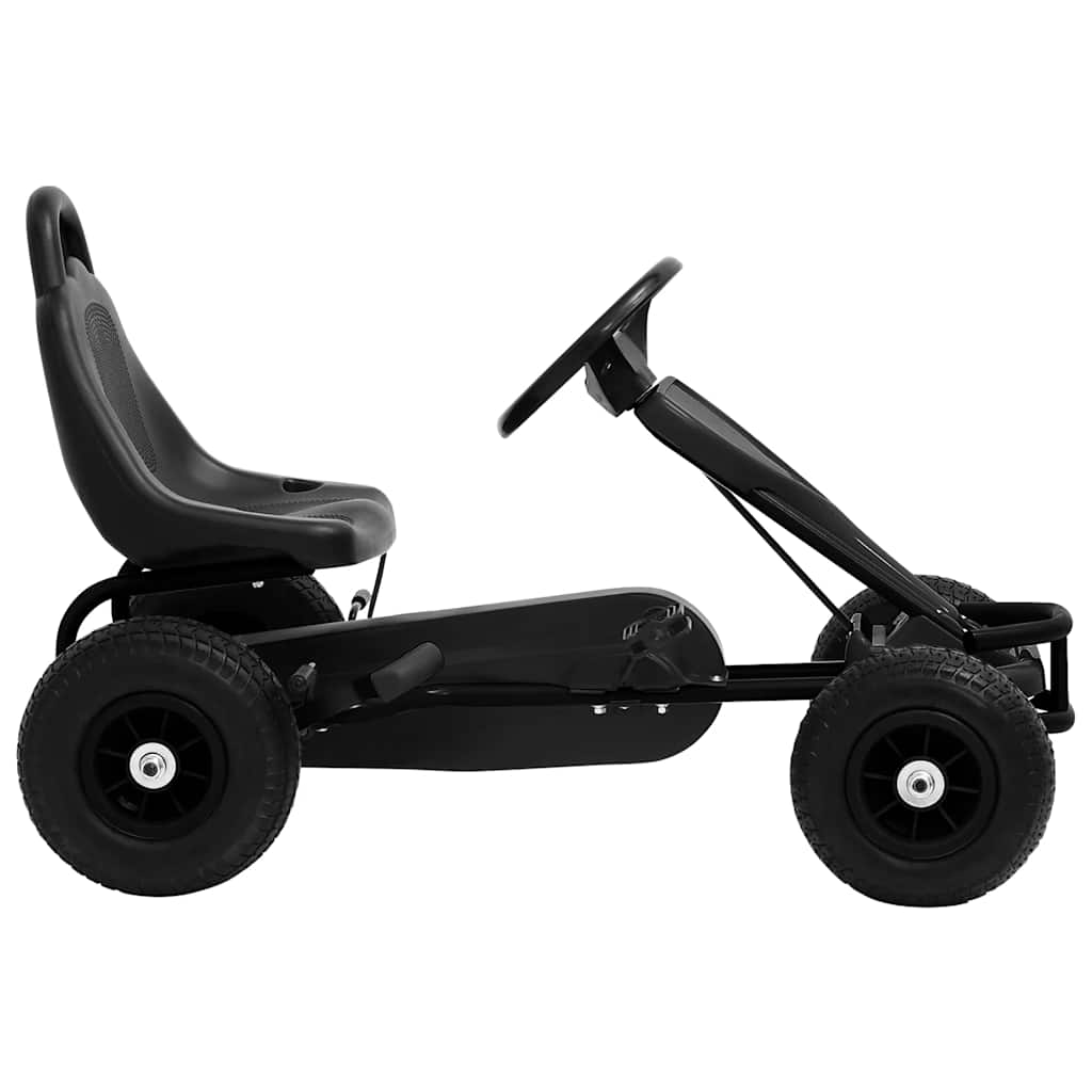 vidaXL Poljettava Mikroauto ilmarenkailla Musta